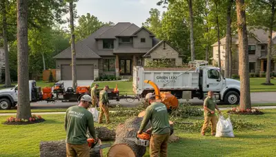Lawn care and tree service experts maintaining a healthy yard in Columbia, MO