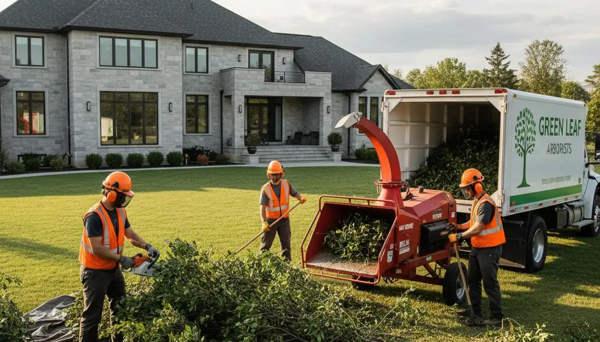 Professional shrub removal service clearing overgrown bushes in Columbia, MO yard
