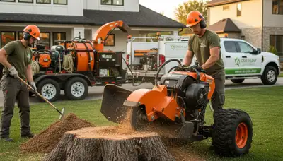 Professional stump removal service in Columbia, MO improving yard safety and curb appeal