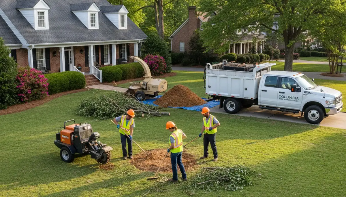 Final tree removal cleanup and yard restoration by professionals in Columbia, MO